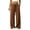 Brown, variant on SeekIslan Women's Ribbed Lounge Pants with Drawstring Waist for Cozy Home Wear and Casual Weekend Strolls