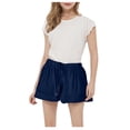 thumbnail image 3 of Odeerbi 3-14 Años Niñas Verano Pantalones Cortos Deportivos Color Sólido Lindo Casual Transpirable Pantalones Cortos Con Bolsillos, 3 of 5