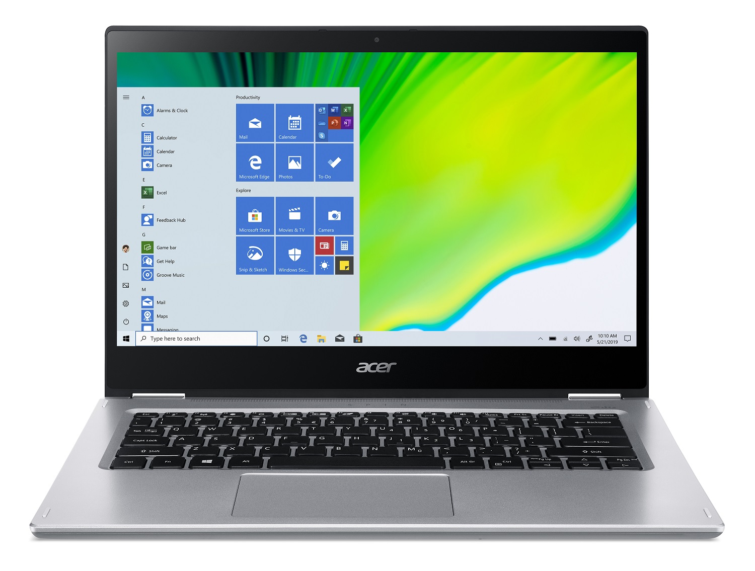 Acer Spin 3, 2-in-1 Laptop, 14" Full HD IPS Touch, 10th Gen Intel Core i7-1065G7, 8GB RAM, 512GB SSD, Rechargeable Active Stylus, SP314-54N-77L5 - image 5 of 8