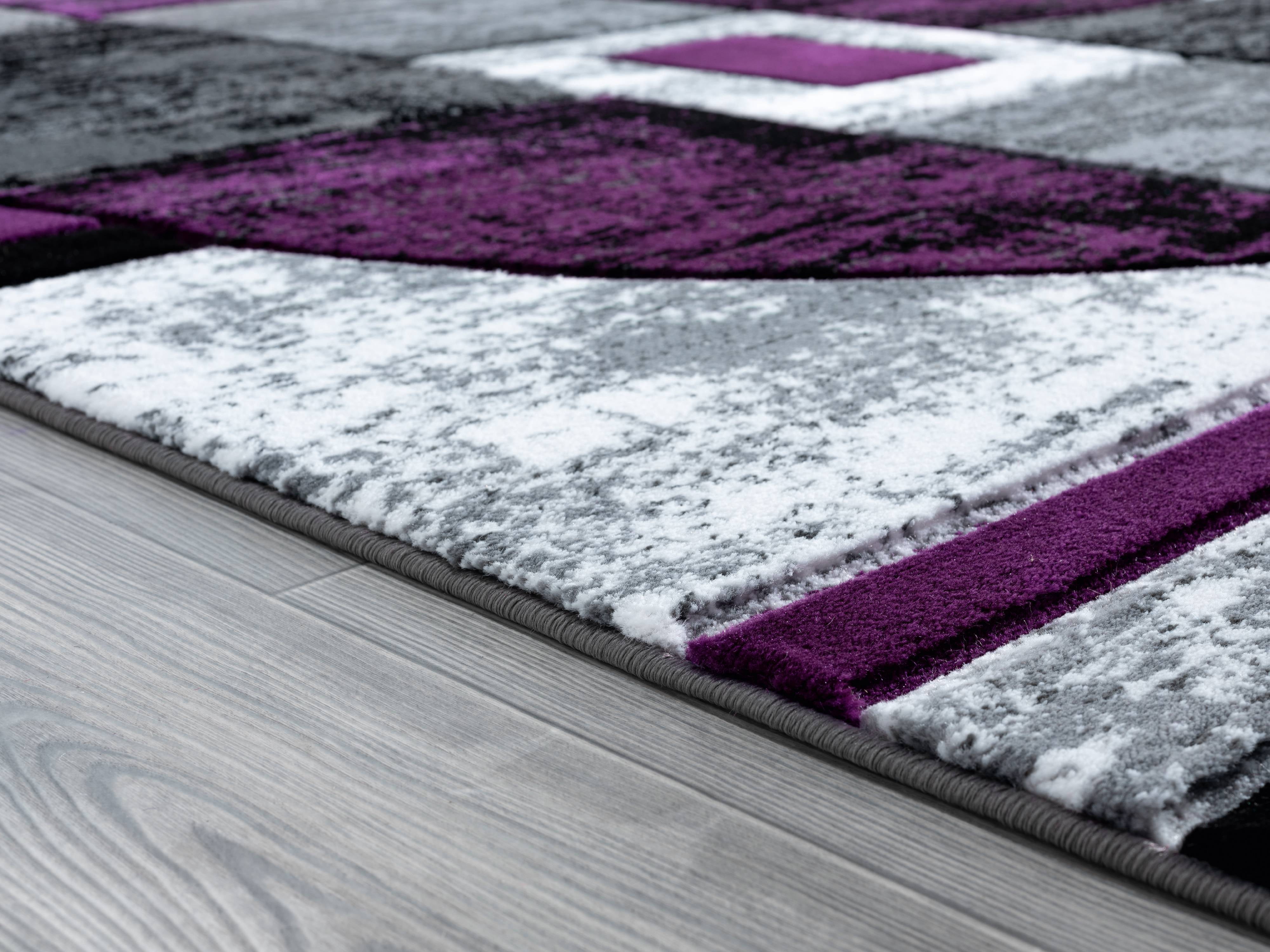 United Weavers Drachma Attica Modern Abstract Area Rug, Plum, 7'10" x 10'6"