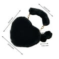 thumbnail image 4 of Bolso de mano sintética para mujer Bolso para axi corazón suave de invierno Negro Hugo Bolso de piel sintética, 4 of 4