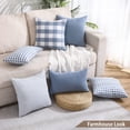 thumbnail image 3 of Fundas de almohada CARRIE HOME, azul claro, bohemio a rayas, 45 x 45 cm, 3 of 6
