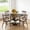 Black,Rustic Brown, variant on Round Dining Table for 4-6 People, 47 Inches Dining Room Table with Wooden Pedestal Base,Circle Kitchen Tables for Dining Room, Kitchen, Living Room Walnut(Table Only)