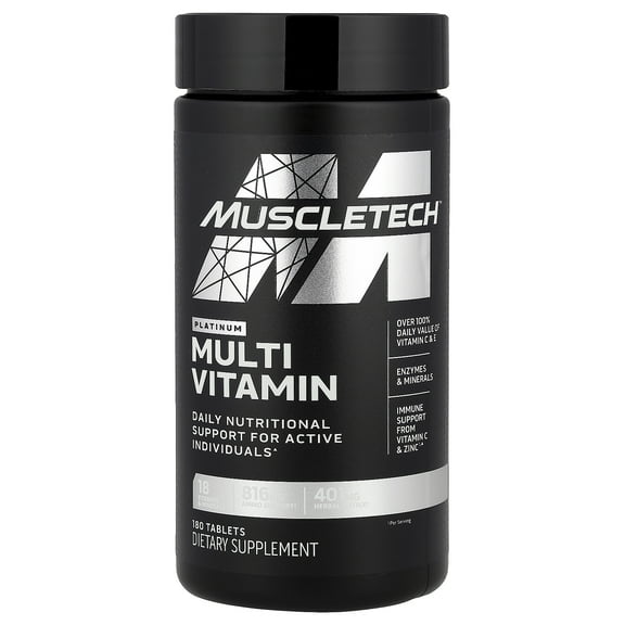 MuscleTech Platinum Multi Vitamin, 180 Tablets