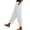 White, variant on Admvng Baggy Sweatpants for Women Solid Casual Elastic Waist Long Wide Leg Pants, Size S-5XL