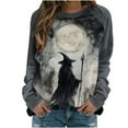 thumbnail image 2 of Xdegoge Halloween Shirt Plus Size Women Sanderson Sisters Printed Sweatshirt Witch Graphic Raglan Long Sleeve Oversized Crewneck Tops Season Festival T-Shirt 2025 Fall Funny Gifts Xl-5Xl, 2 of 5