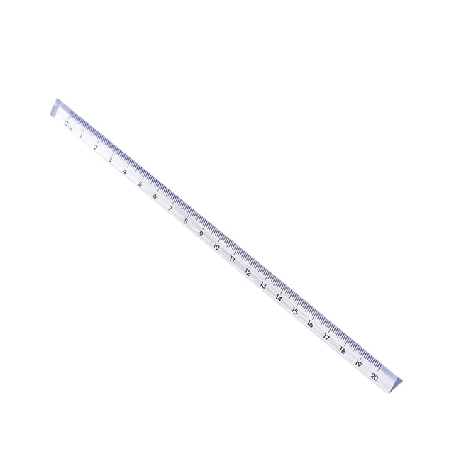 Bfogop Transparent Triangle Ruler Small Architectural Scale Ruler Pocket Size Ruler Plastic Clear Ruler Triangle Ruler Drafting Tools Office and School Supplies 15cm