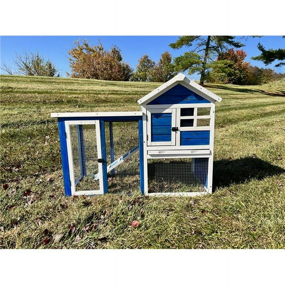 Stilt House Rabbit Hutch, Blue