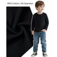 thumbnail image 5 of Aideaone Toddler Boys Long Sleeve Shirts Kids Basic Cotton T-Shirts 2PC Crewneck Tees for Boys 2-7T, 5 of 6