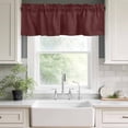 thumbnail image 4 of Pure Oxblood Red Kitchen Valances for Windows, Contemporary Solid Color Minimalist Art Bathroom Window Valances 54x18 Inch Rod Pocket Window Treatments Valance Curtains for Living Room Bedroom Decor, 4 of 9