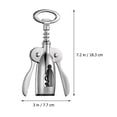 thumbnail image 2 of QUMIIRITY 1Pack Wine Corkscrew Bottle Opener Bartender Tool for Parties and Birthdays Silver Finish, 2 of 8