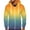 Yellow, variant on Lilgiuy Men's Zip Sweatshirt Plus Size Long Sleeve Gradient Tie-Dye Print with Hooded Sweatshirt Jacket for Halloween Christmas
