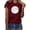 Wine, variant on Trendfront Womens Distressed Baseball Graphic Tee Sports T Shirt Crewneck Short Sleeve Softball Game Day Fan Gifts Summer Casual Tops