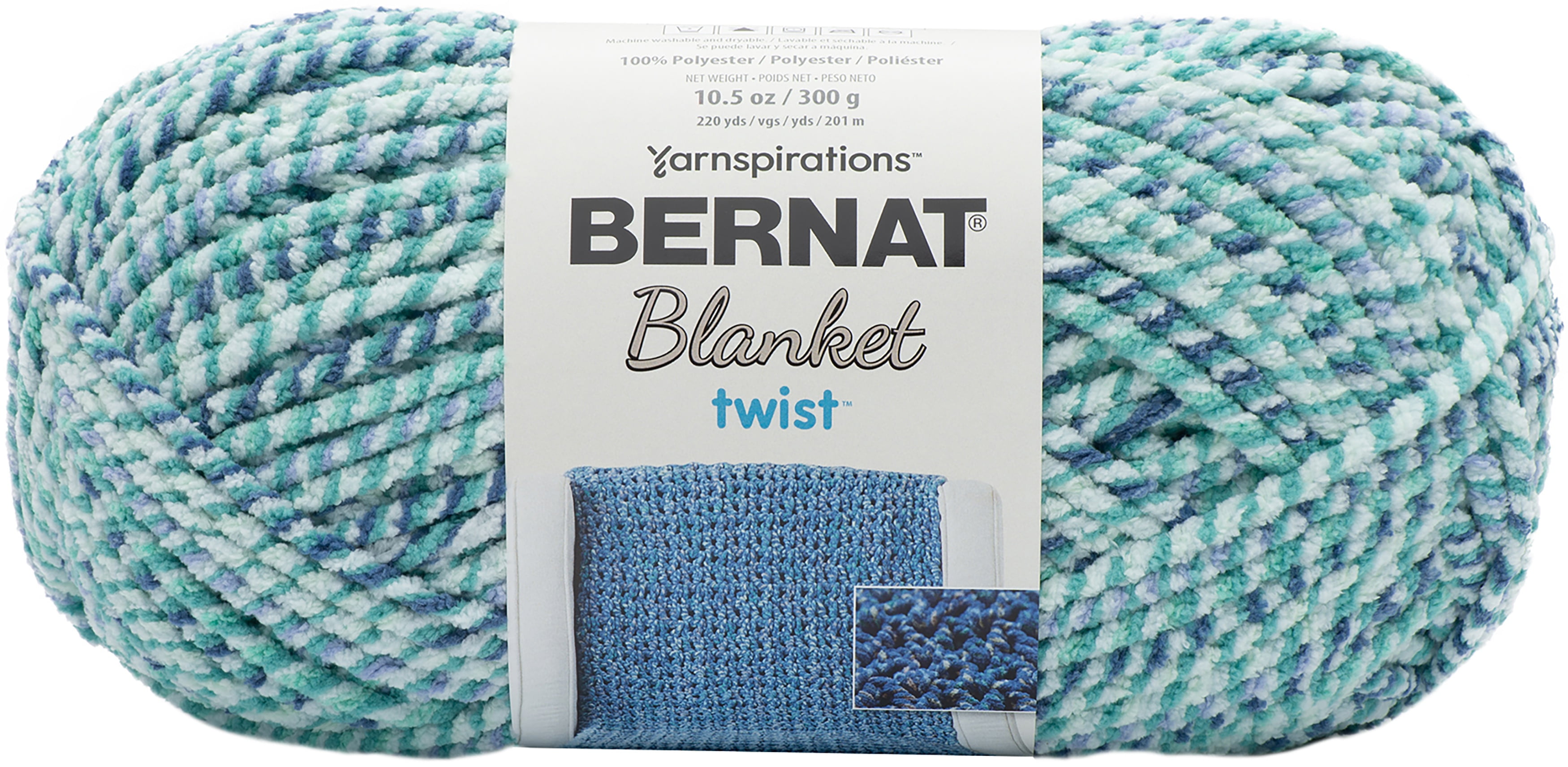 Spinrite 161957-57005 Bernat Blanket Twist Yarn, Making Waves