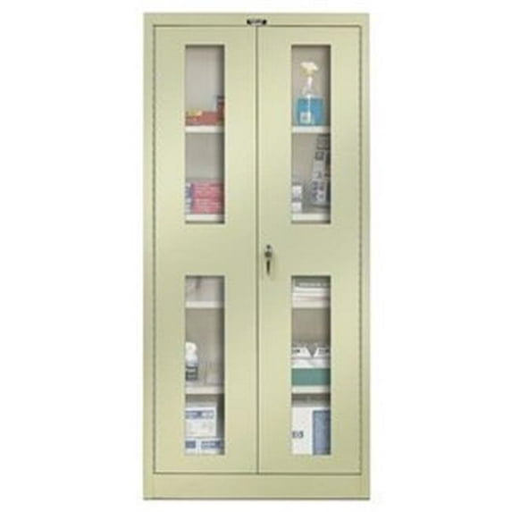 Hallowell 415S18EVA-PT 400 Series Stationary Ventilated Storage Cabinet, 36W in. x 18D in. x 72H in. , 729 Parchment, Single Tier, Double Ventilated Door, 1-Wide, Assembled