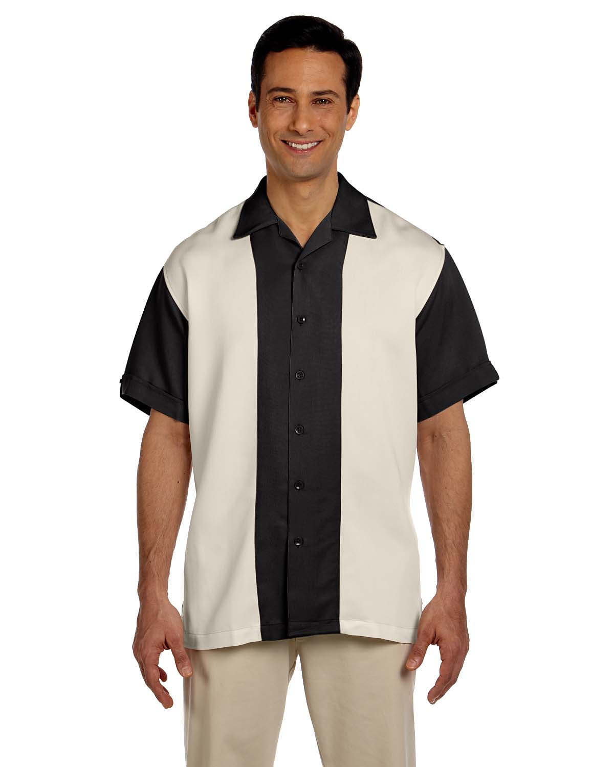 Black camp shirt mens Clearance
