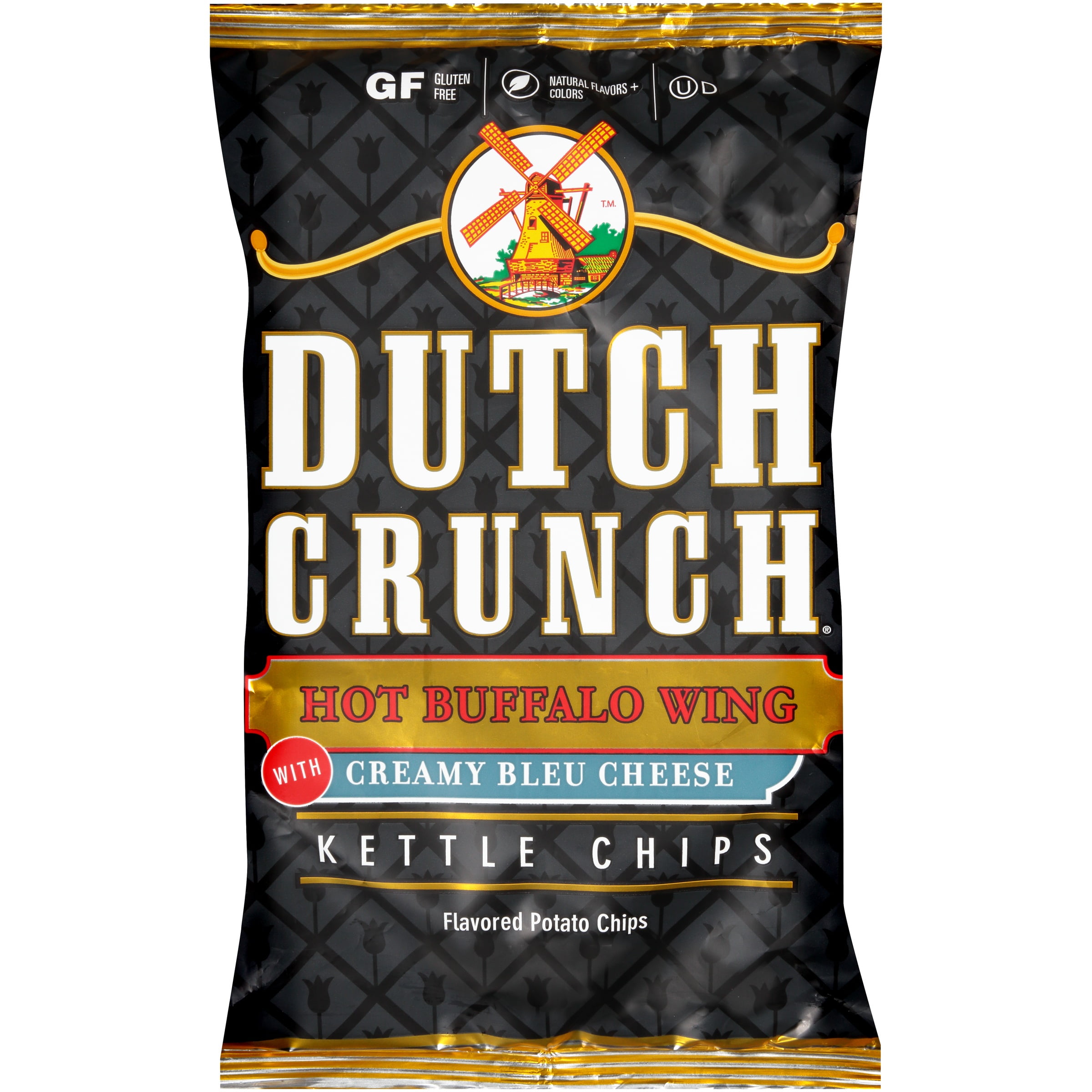 Dutch Crunch Kettle Cooked Hot Buffalo Wing with Creamy Bleu Cheese Potato Chips, 9 Oz