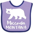 thumbnail image 3 of Inktastic Missoula, Montana White Bear Silhouette Boys or Girls Baby Bib, 3 of 4