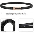 thumbnail image 3 of Women's Belt Classic Leather Belt Elegant Thin Belts Simple Belt Adjustable Belt for Jeans Pants Dress Casual Decor 105cm, 3 of 5