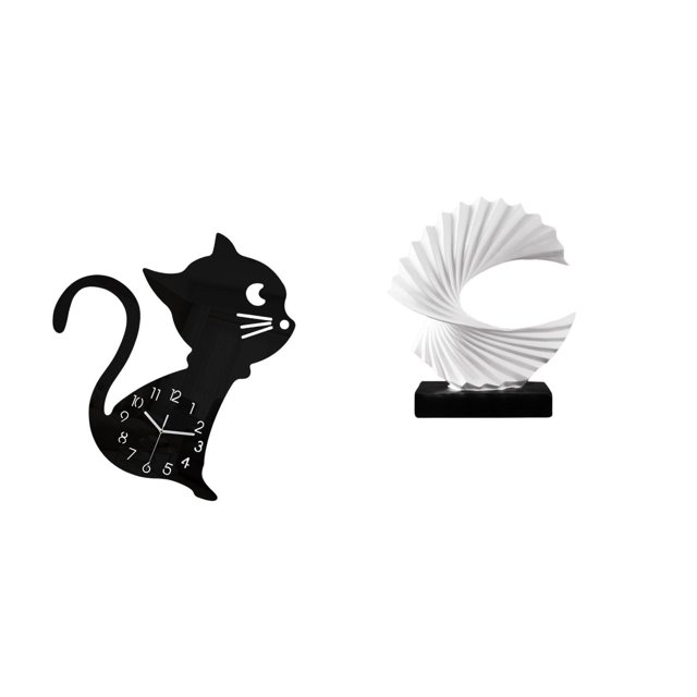 Reloj de pared,Reloj de pared con diseño de gato para guardería,sala de juegos y interior,Escultura de ola del océano,Escultura de ola de océano,regalo moderno para oficina,Adorno de