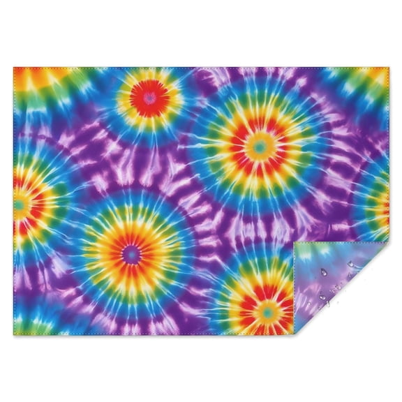 Colorful Rainbow Tie Dye Spiral Pattern Rectangle Tablecloth 60"x84",Waterproof Polyester Rectangle Table Cloth, Wipeable Spillproof Polyester Tablecloth for Dining, Camping, Indoor and Outdoor