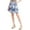 Blue, variant on TOMMY HILFIGER Womens Blue Ruffled Lined Elastic Waist Tiered Printed Above The Knee Ruffled Skirt S