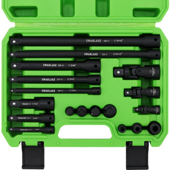 Juego de extensiones Impact Socket de 18 piezas Swanlake