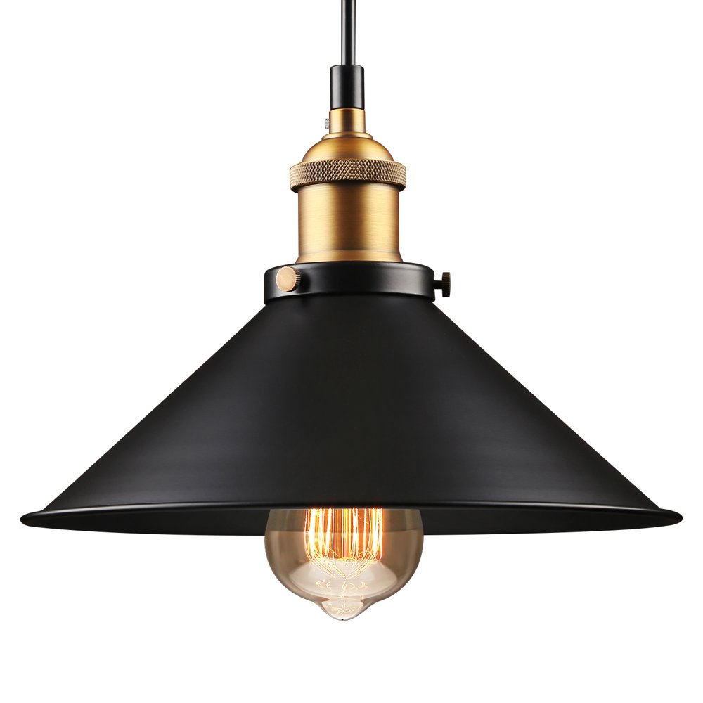 LEONLITE Industrial Hanging Pendant Light, LED Pendant Lighting for