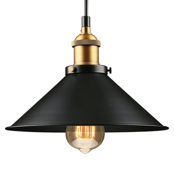 Industrial Hanging Pendant Light, LED Pendant Lighting for Dining Room, Bars, Warehouse, E26 Base