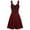 w93# Wine222, variant on Women Dresser Solid Color Sleeveless Buckle Adjustable Strap Ruffled A-Line Gothic Lace-Up Bandage Camisole Fit Flare Mini Dress Fashionable Casual Party Beach Gowns,,XXL