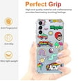 thumbnail image 4 of Hippie Skull Clear Case for Samsung Galaxy S23,Aesthetic Art Design Case for Men Women,Unique Trendy Transparent TPU Bumper Case Cover, 4 of 5