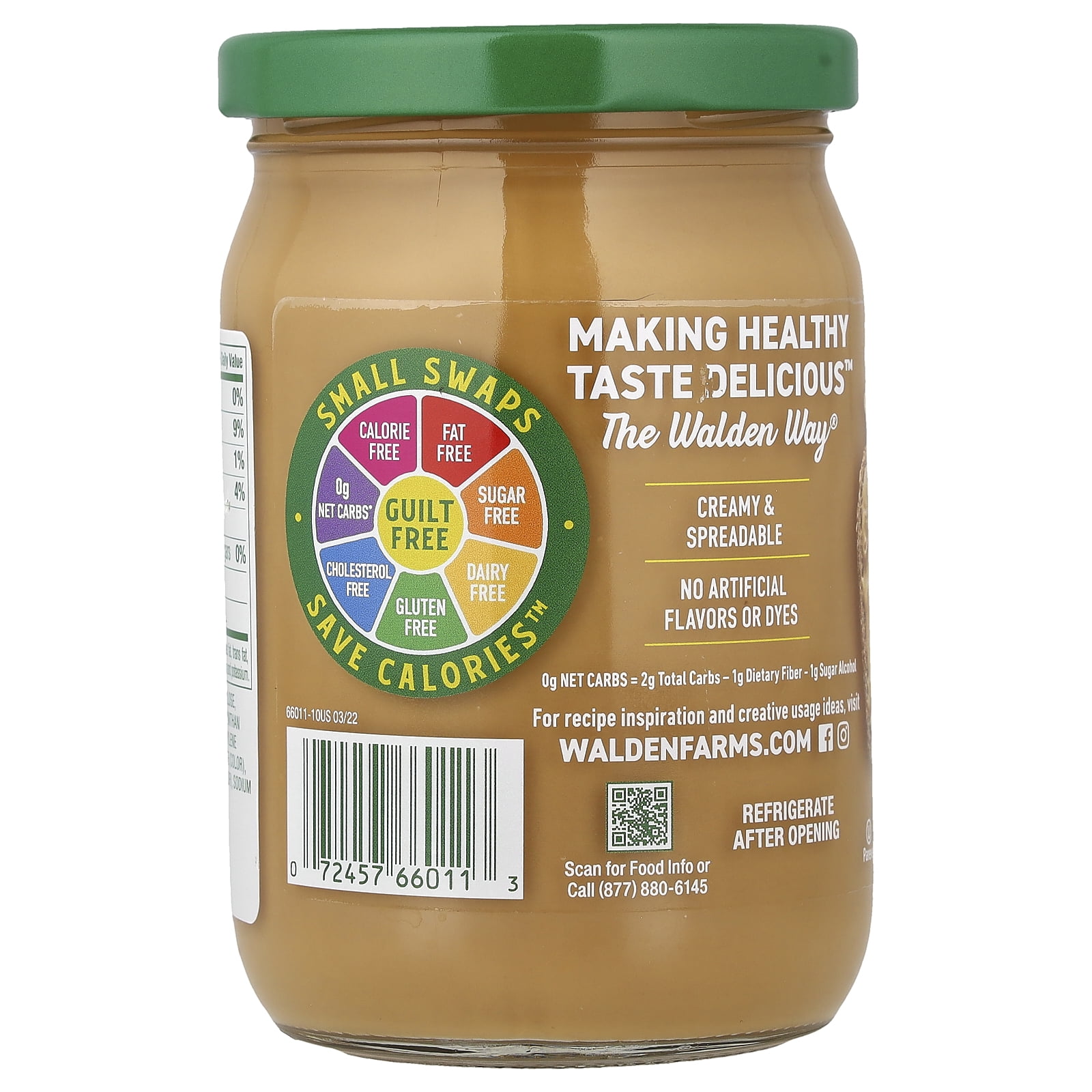 Walden Farms Peanut Spread Creamy, 12 Oz
