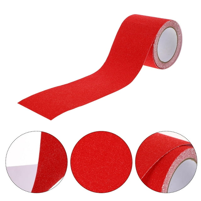 FUEENIRVA Bandes de Sécurité Rouges en PVC pour Cabines de Douche 1Ensemble