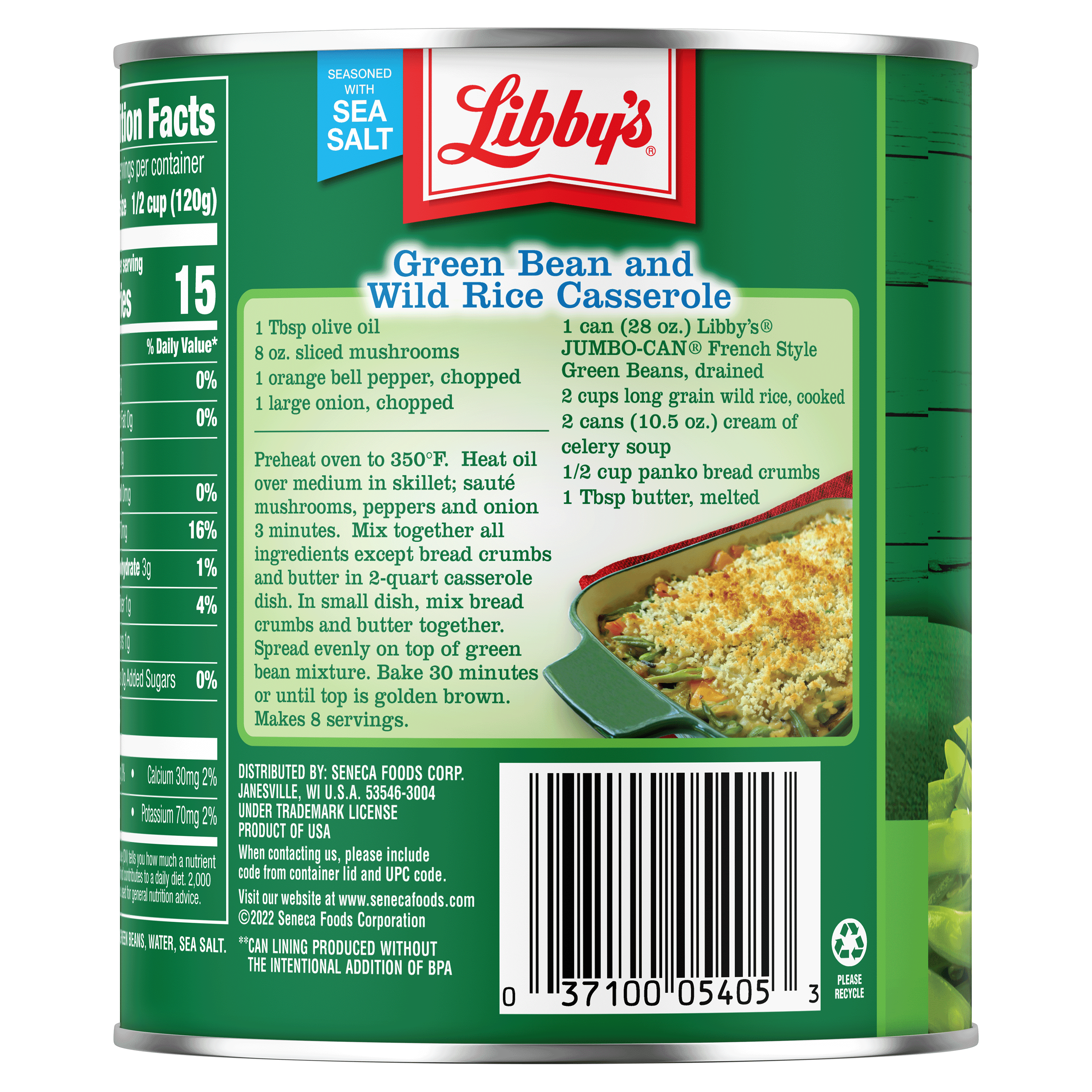 (12 pack) Libby's Canned French Style Green Beans, 28 oz