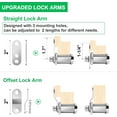 thumbnail image 4 of 2 Pack Cabinet Lock with Keys, 1-1/8” RV Storage Locks Keyed Alike, RV Locks for Storage Door, Camper Cabinet Toolbox RV Cam Locks with Manual, 4 of 9