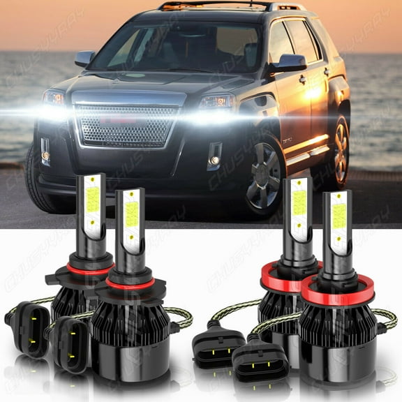 4Pcs LED Headlight High Low Beam for GMC Terrain 2010 2011 2012 2013 2014 2015 Bulbs