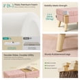 thumbnail image 3 of LEDREM Rectangular Storage Ottoman with Teddy Fleece, 11.8 x 15.7 Inch Foot Stool and Small Table for Living Room, Jelly Pink, 3 of 8