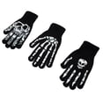 thumbnail image 6 of Ticikt Skeleton Gloves, Luminous Skull Bone Knit Gloves, Halloween Costume Party Cosplay Accessory for Adult,Black2, 6 of 7