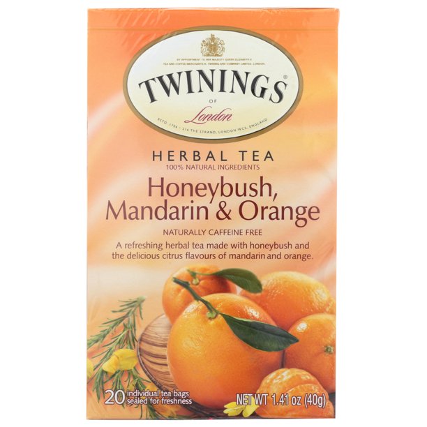 Twinnings Tea Honeybush Mandarin And Orange Herbal Tea, 20 Bag