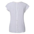 thumbnail image 2 of Richie House Women's Linen T-shirt with Chiffon Sleeve and Back RH2040-A-S, 2 of 2