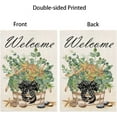 thumbnail image 5 of Welcome Summer Beach House Flag 28x40 Inch Double Sided Outside Starfish Coastal Green Eucalyptus Leaves Ocean Sea Conch Marine Bowknot Yard Outdoor Decoration, 5 of 6