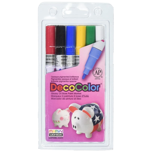 Set de 6 Marcadores de Pintura Decocolor Uchida 200-6A