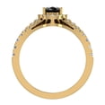 thumbnail image 3 of Pear Cut Black & Round Diamond Wedding Ring Set 14K Gold (I,I1), 3 of 5
