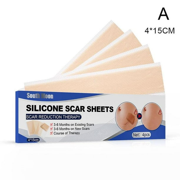4pcs Silicone Gel Scar Repair Patch For Skin Tone For Scar Stretch