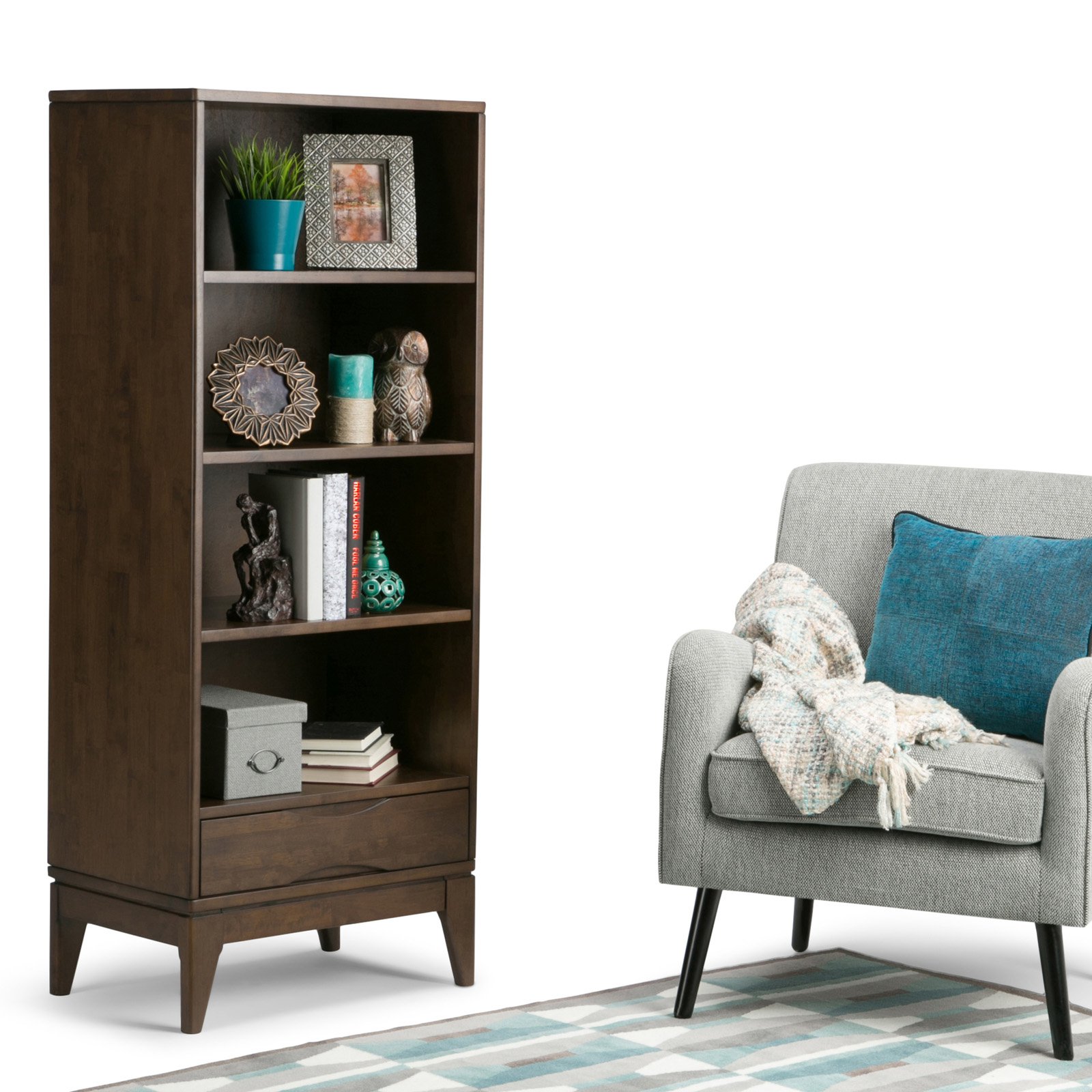 Simpli Home Harper Bookcase with Storage