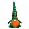 thumbnail image 3 of 1/2 Pack St.Patrick's Day Gnome Plush Elf Doll Decorations, Esho Mr and Mrs Green Buffalo Plaid Handmade Scandinavian Tomte, Saint Patrick's Day Irish Decorations Home Table Ornaments, 3 of 6