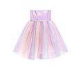 thumbnail image 5 of Girls Dress Unicorn Carousel Rainbow Color Shiny Tulle Skirt Long Sleeve 8 Years, 5 of 6