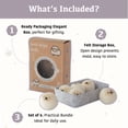 thumbnail image 6 of WHIFEA 6 Pcs XL Organic Wool Dryer Balls, Cute Lamb Shapes, Reusable Natural Wool, Reduce Drying Time, Anti-Static, Soften Fabric, Moisture-Proof Storage Box, Eco-Friendly Laundry Aid, White, 6 of 8