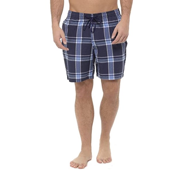 Foxbury - Set de Estar por Casa Jersey para Hombre (Gris a Cuadros)