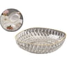 thumbnail image 1 of Dessert Plates 7.8 Inch, Pinch Bowls for Cooking Prep, Reusable Plastic Plates with Gold Trim & Raised Edge, Small Plates for Appetizers Salad Snack, Cocktail Sandwich, 1 of 6